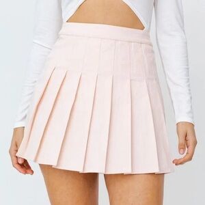 Elegant Pleated Pink Skirt